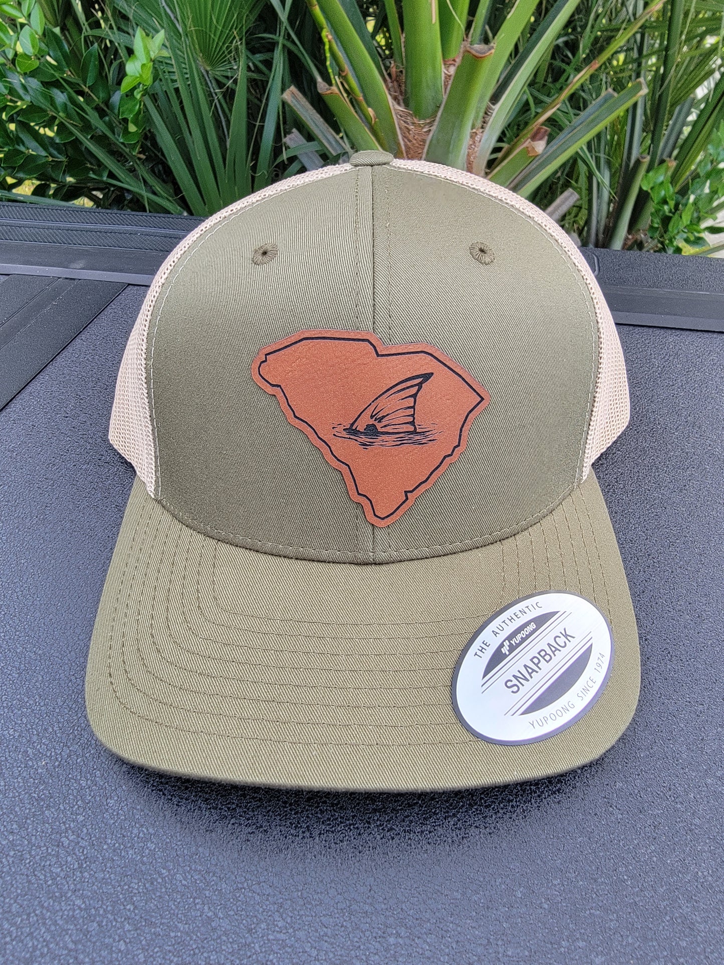 Laser Engraved South Carolina Tailing Redfish Patch Trucker Hat